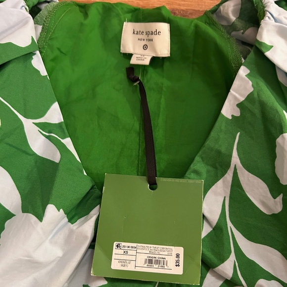 Kate Spade Green and White Floral Mini Dress - Picture 7 of 8